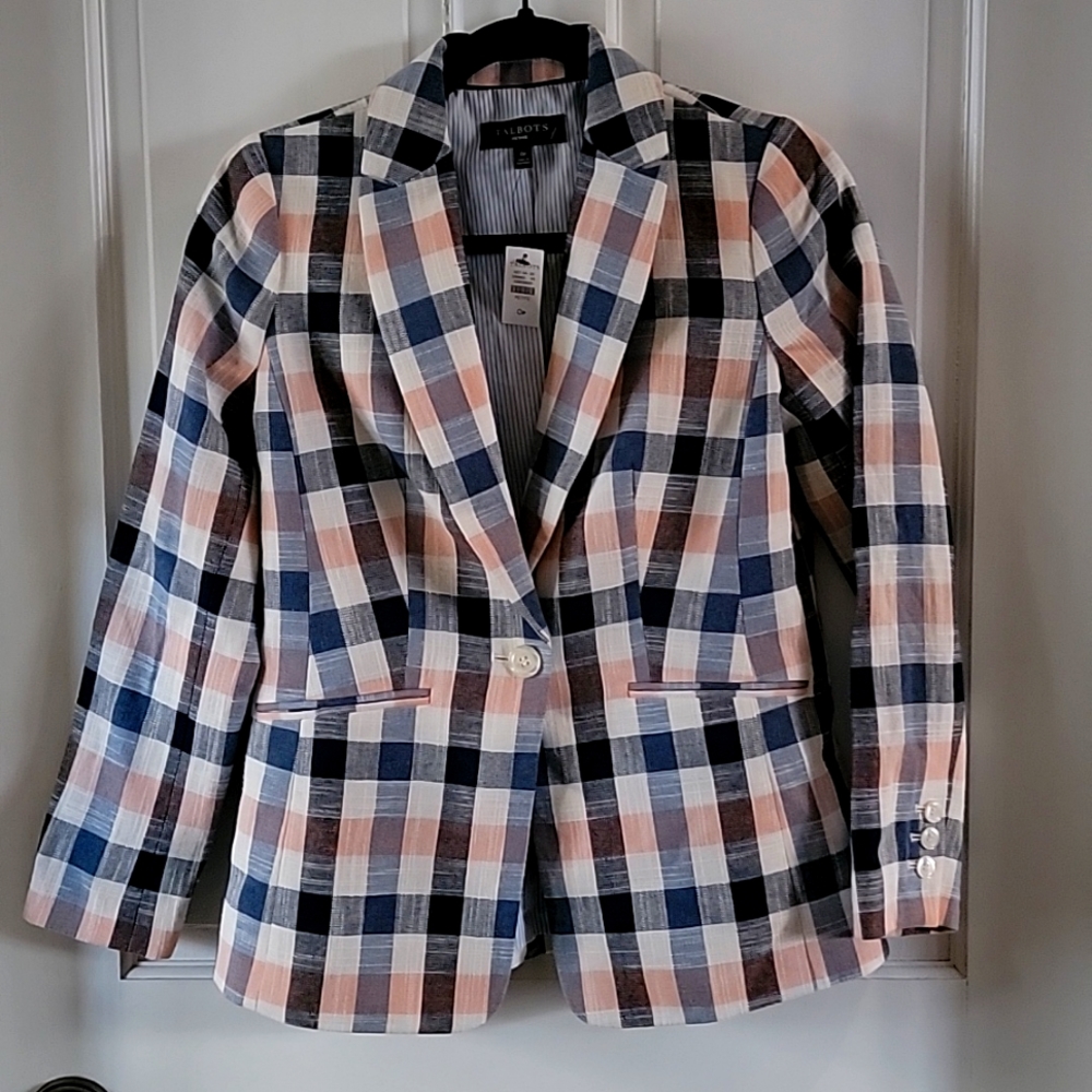 Talbots Blazer Women's Petite Cotton Polyester NWT Jacket